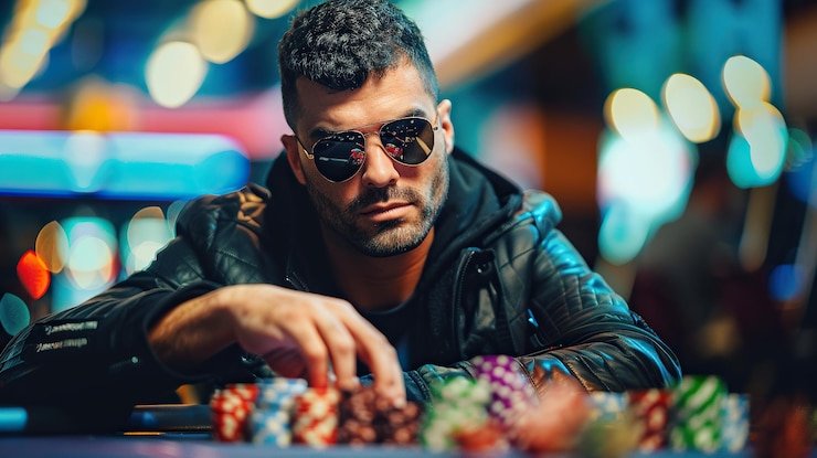 Antarmuka perpustakaan game premium77 slot dengan kategori slot, live casino, dan sportsbook